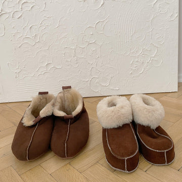 Adult Natural Sheepskin Boots - Brown