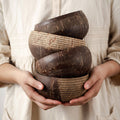 Eco-friendly Coconut Bowls & Spoons Set of 4