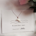 Dolphin necklace on 18 inch Sterling Silver Chain, Be Smarter Than A Dolphin Message, Personalised Gift, Affirmation Necklace, Affirmation Gift, Unique Gift Idea | by nlanlaVictory