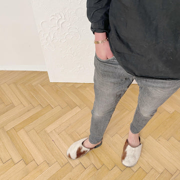 Adult Natural Goat skin Slippers